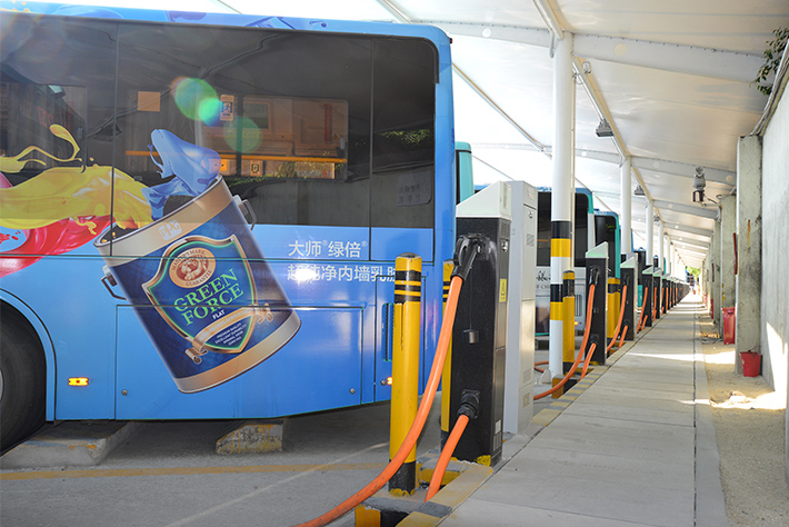 官龙村公交站充电站工程